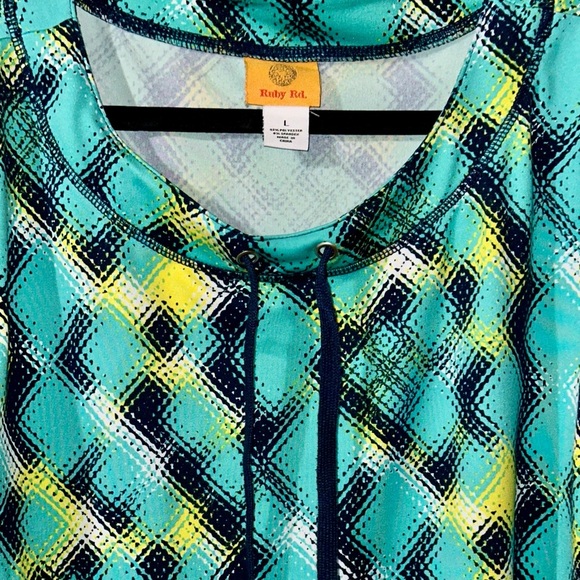 Rudy Rd Drawstring Collar Blouse - Lg - Picture 4 of 5